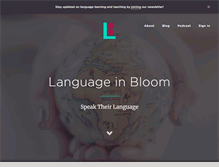 Tablet Screenshot of languageinbloom.com